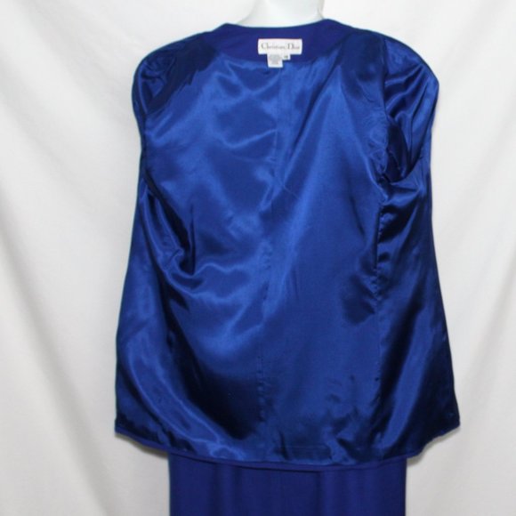 COPY - Christian Dior Size 14 100% Rayon 1 Button Skirt Suit - Great! - Picture 13 of 13